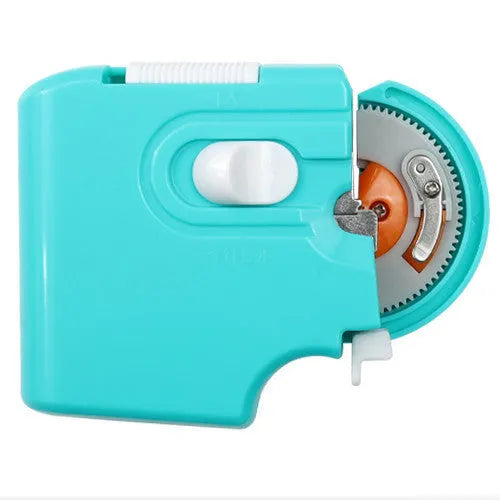 Electric fishing hook tier automatic line winder tool in blue and green colour with PC shell.