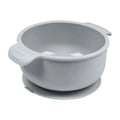Silicone pet bowl with suction cups on base in a selection of colours.