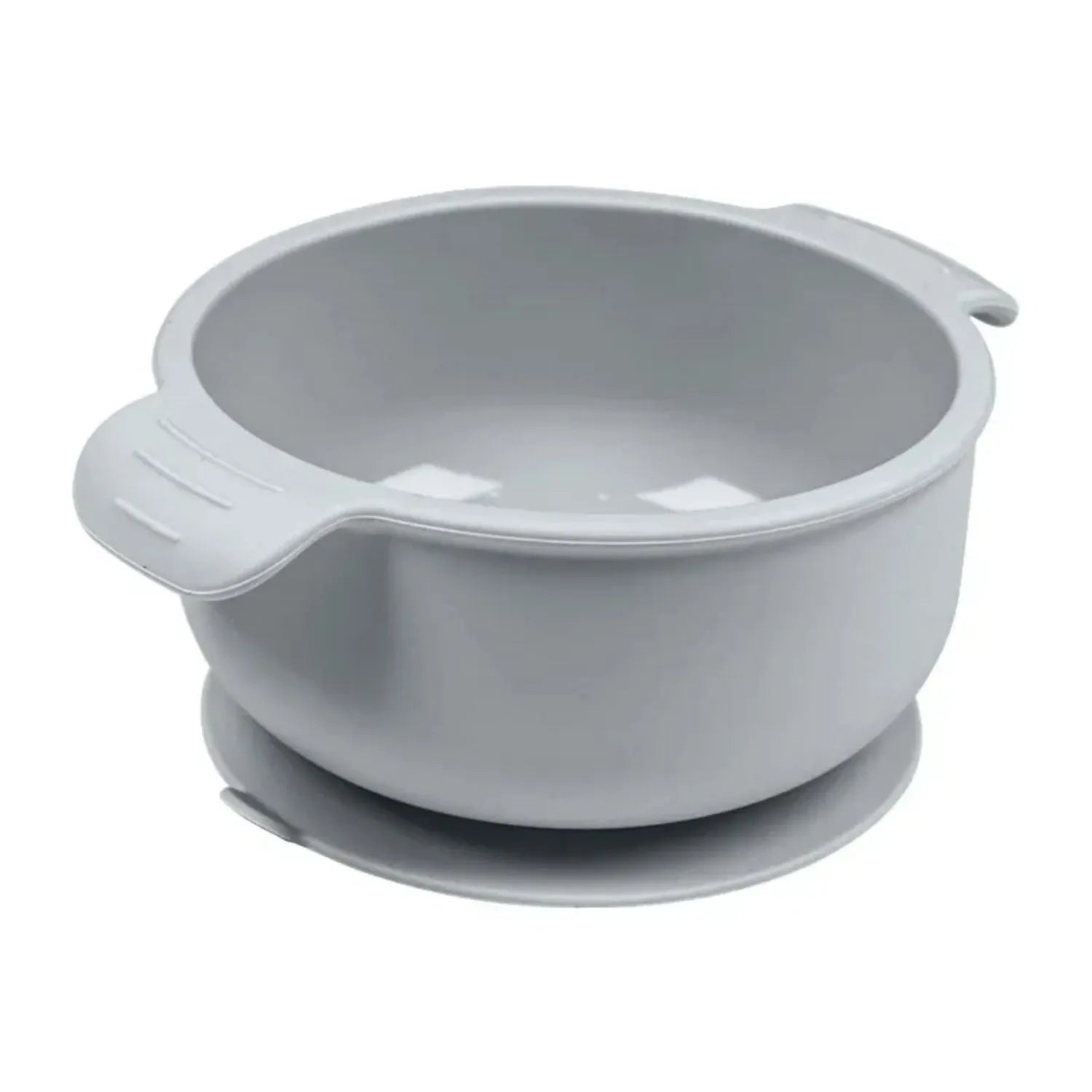 Silicone pet bowl with suction cups on base in a selection of colours.