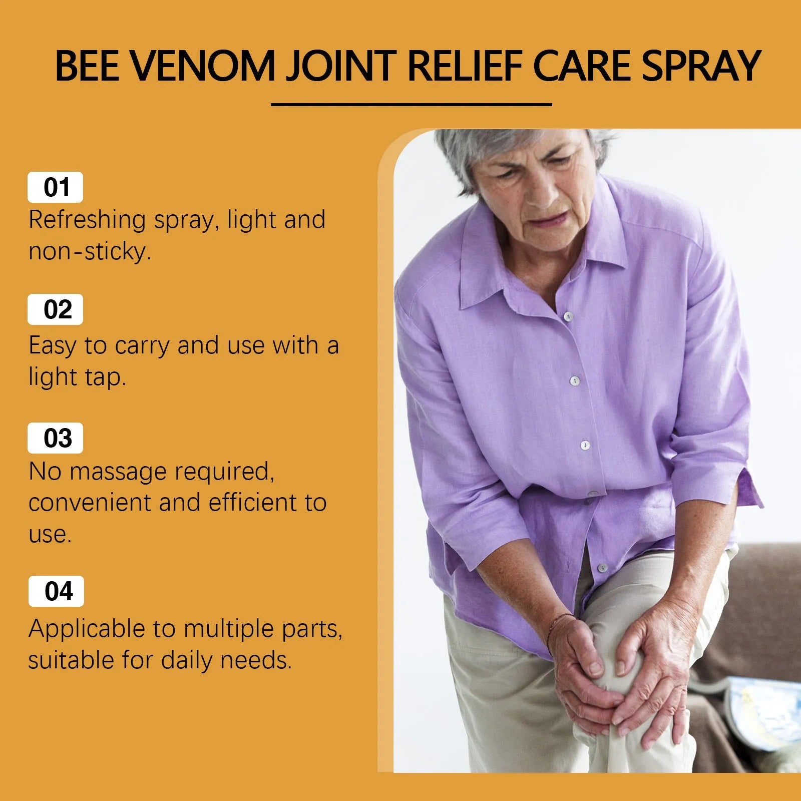 20ml bottle of nourishing body care spray with menthol and bee venom