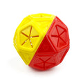 Blue bite-resistant hollow pet ball for interactive food dispensing with dogs