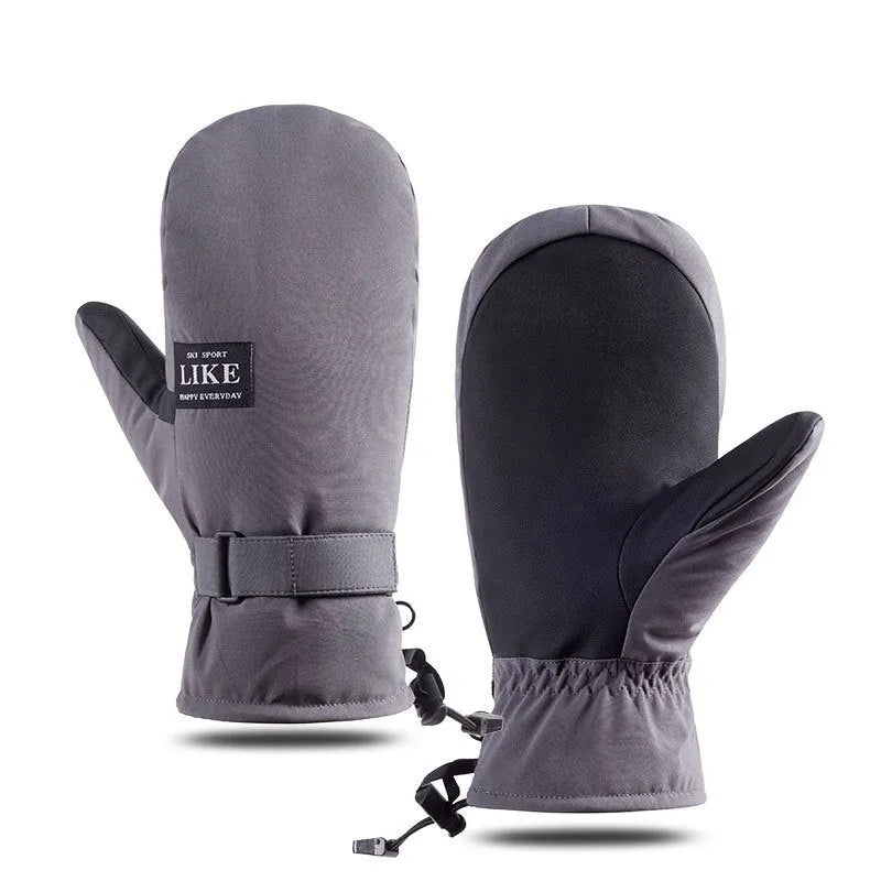Black touch screen cycling gloves with waterproof windproof features for winter riding