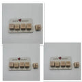 Wooden date night dice set with five dice, planner board and black storage bag for couples
