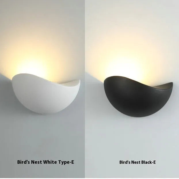 Black bird's nest design waterproof LED courtyard lamp with IP65 rating.