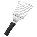 Black stainless steel pet dematting brush rake comb grooming tool 33cm length