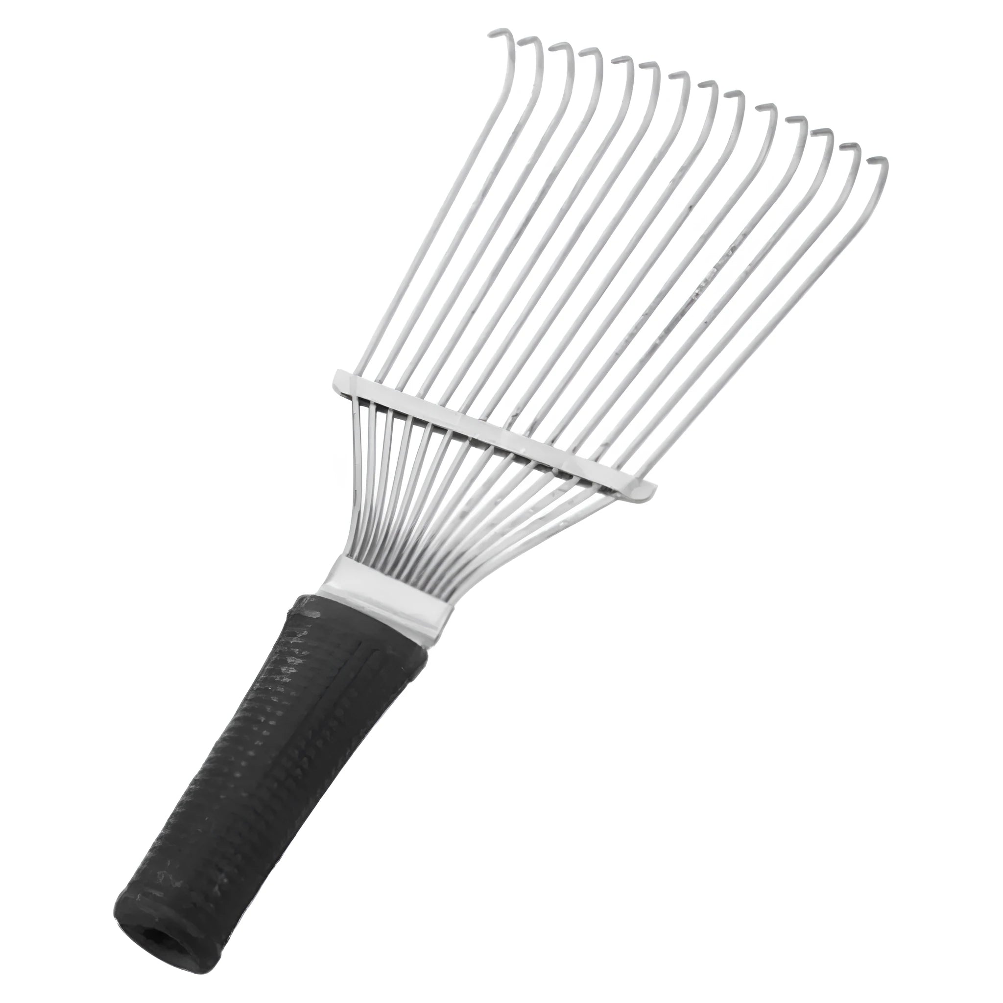 Black stainless steel pet dematting brush rake comb grooming tool 33cm length