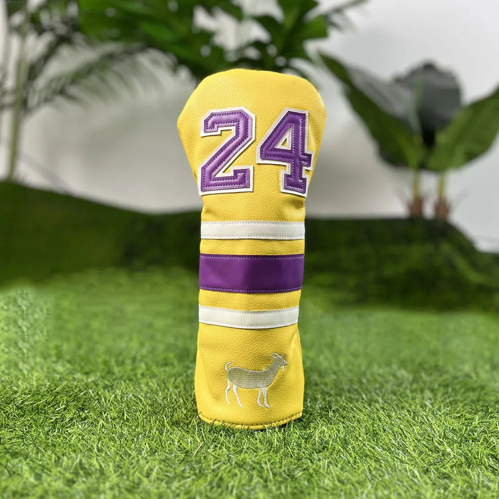 Set of four PU golf club head sleeves in a chosen colour for UT, 3/5, 1, and square putter.