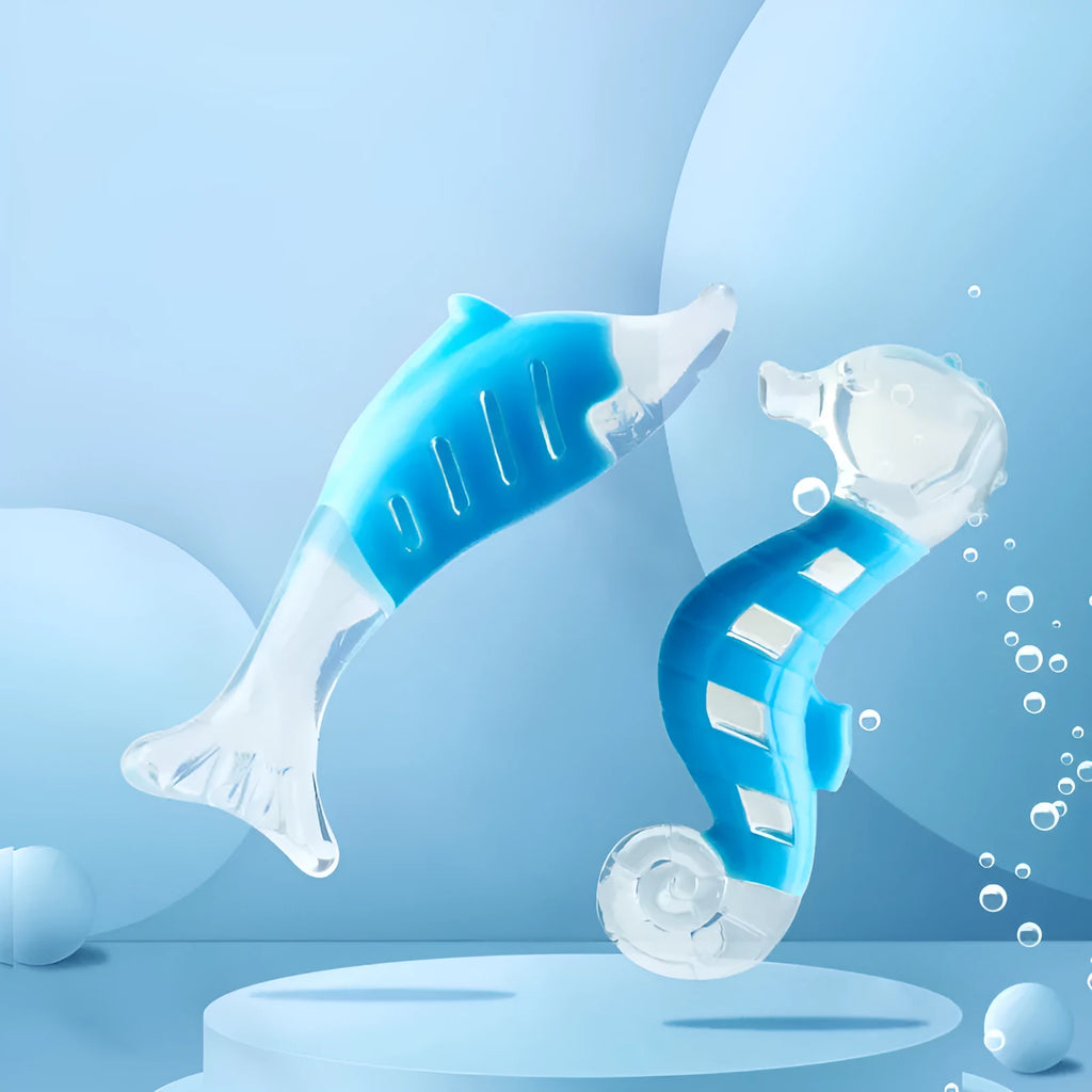 PU nylon seahorse and tuna dog chew toys for puppy teething