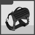 Nylon black dog chest strap harness with adjustable straps for walking, minimalist design