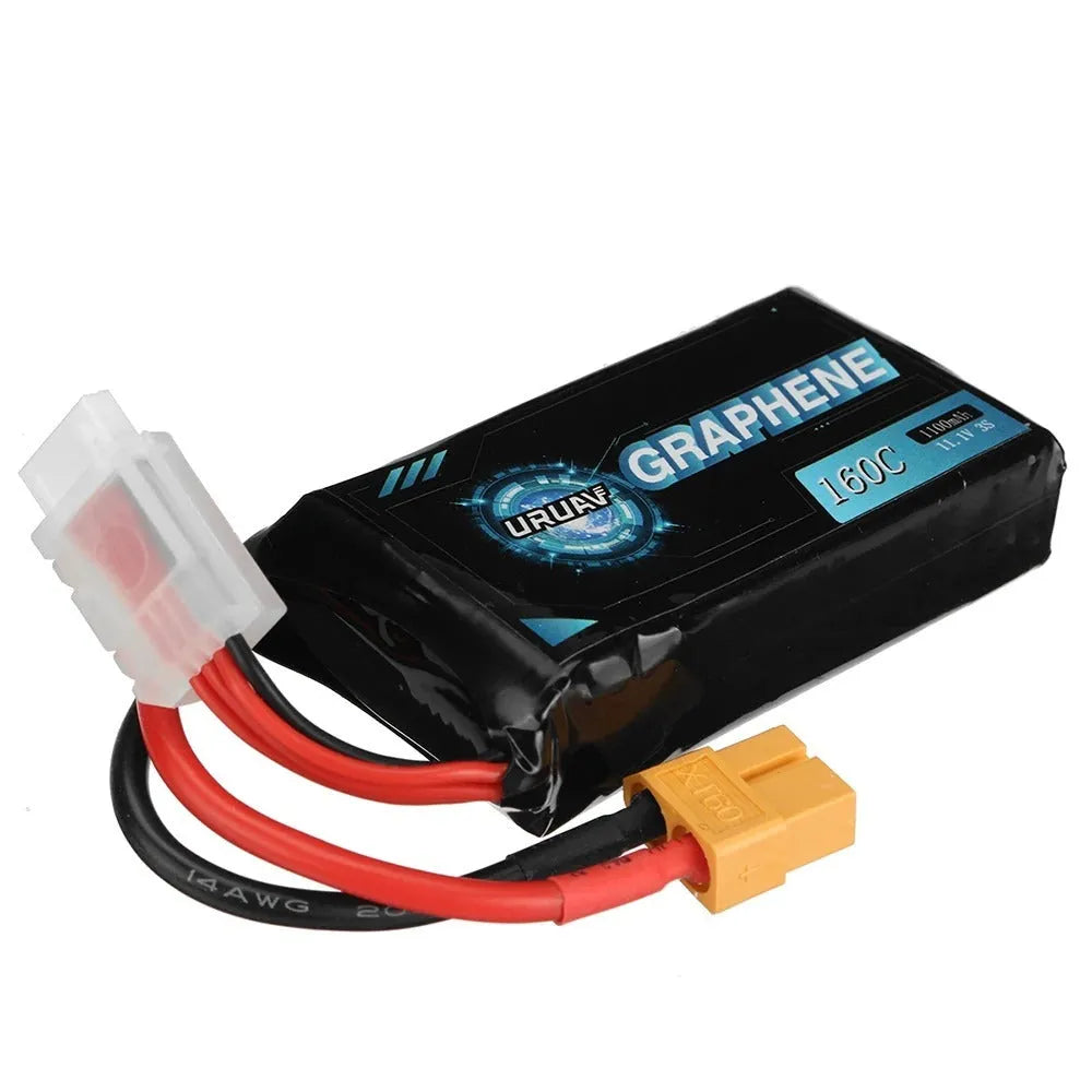 7.4V 1200mAh RC lithium battery with T-plug connector for model cars