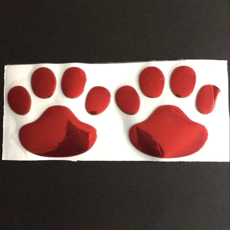 Pair hand-shaped brush footprint car bumper sticker in PVC material measuring 7cm