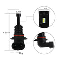 Black automotive LED fog lamp bulb with aviation aluminium housing for 9005/9006 sockets