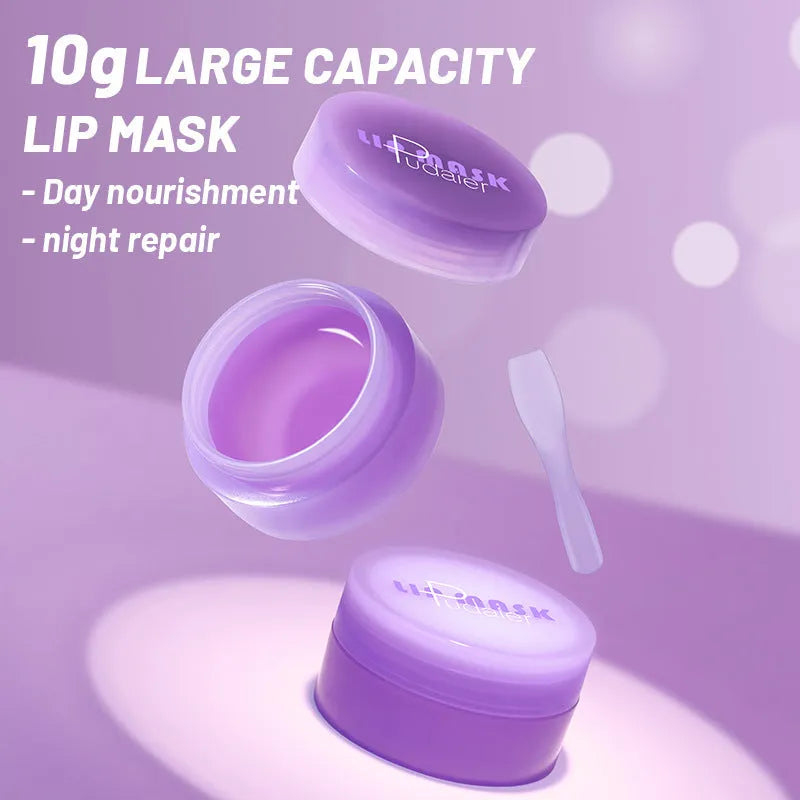 Exfoliating lip balm with scraper tool for moisturising and gentle lip care