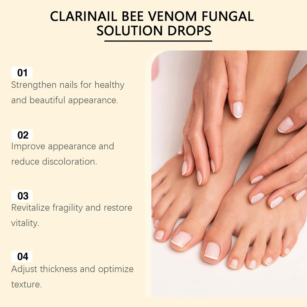 50ml bottle of nail fungus care solution with bee venom and peppermint oil formula