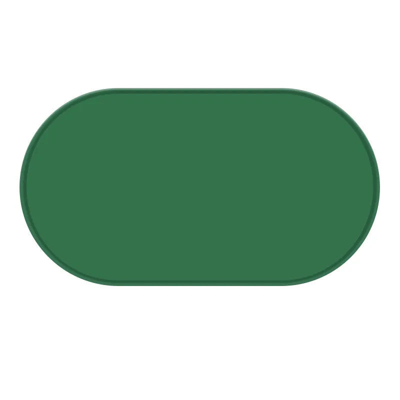 Silicone waterproof cat meal cleaning placemat in green colour showing size dimensions
