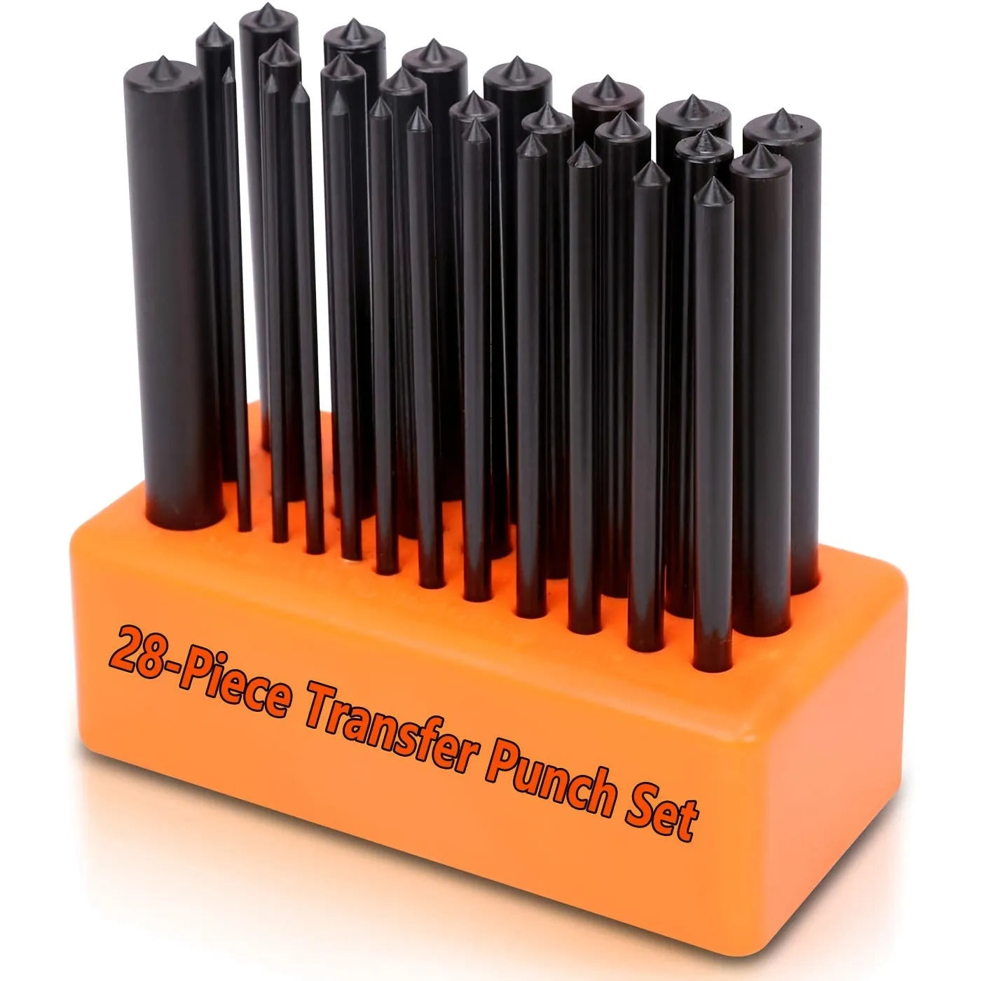 Orange punch needle tool with metal head for DIY craft and rug hooking