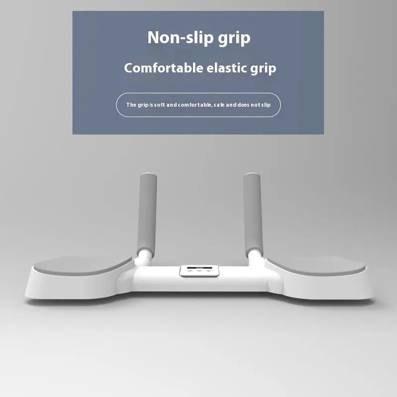 White multi-functional flat support trainer with alloy aluminium tube frame and ABS plastic components for rehabilitation.