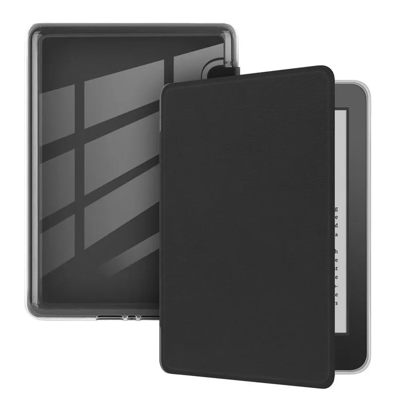 Magnetic acrylic leather cover for Kindle Paperwhite in dark night green flip case