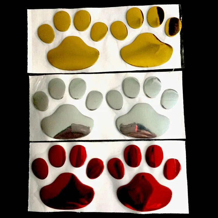 Pair hand-shaped brush footprint car bumper sticker in PVC material measuring 7cm