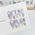 Purple plastic French-style armor costume with starry sky butterfly pattern for ladies cosplay.
