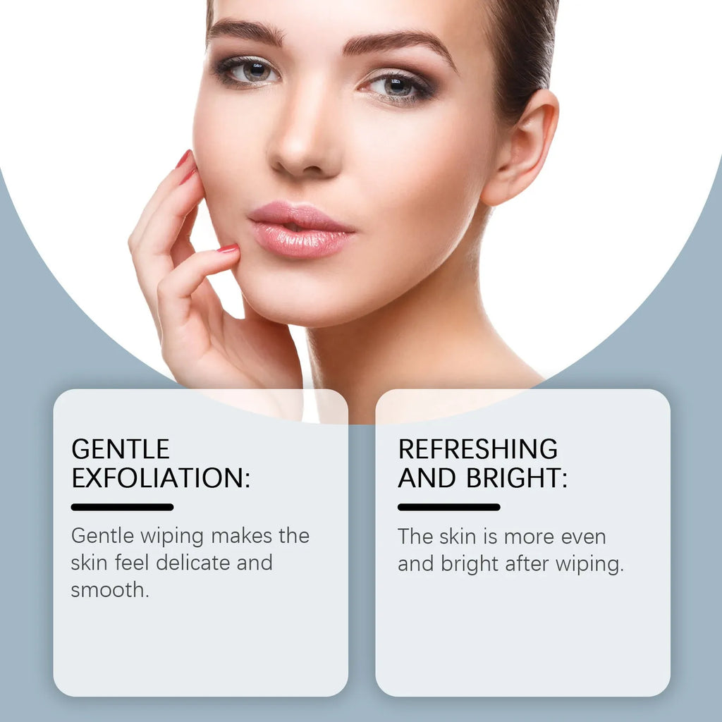 Pack of 50 glycolic acid exfoliating and moisturising cotton cloth facial treatment pads