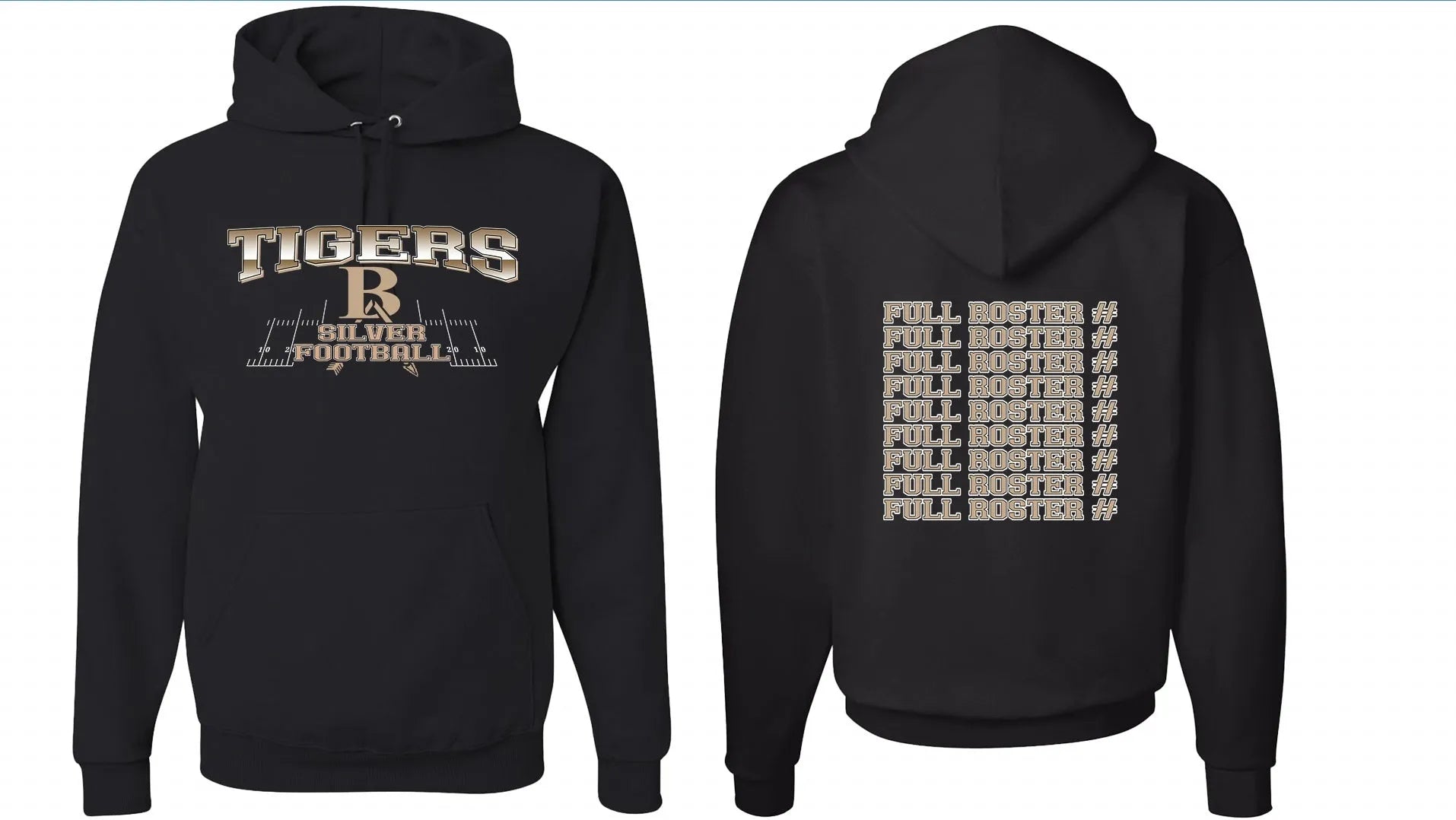 Black men's drop-shoulder pullover hoodie with long sleeves on a plain background.
