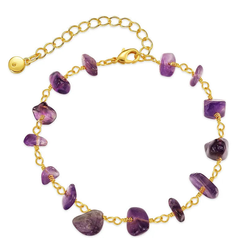 Irregular natural gravel turquoise bracelet in 18k copper with geometric design