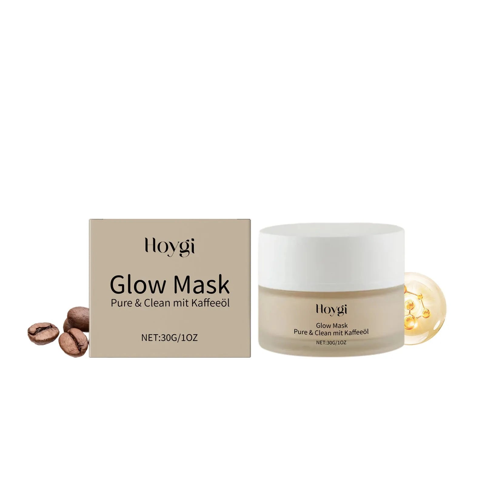 Moisturising facial mask for skin lightening with 30g content and 5.1x3.9cm dimensions