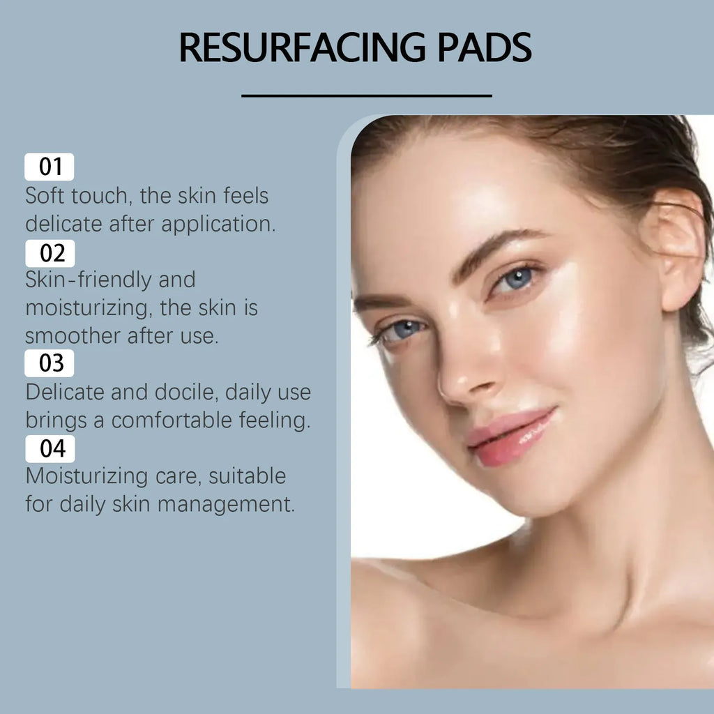 Pack of 50 glycolic acid exfoliating and moisturising cotton cloth facial treatment pads