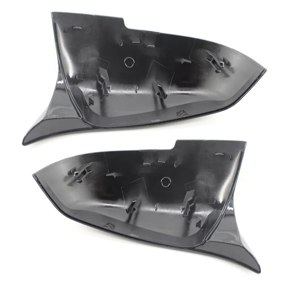 Modified horn rear-view mirror shells in paint bright black for BMW 3 Series 4 Series