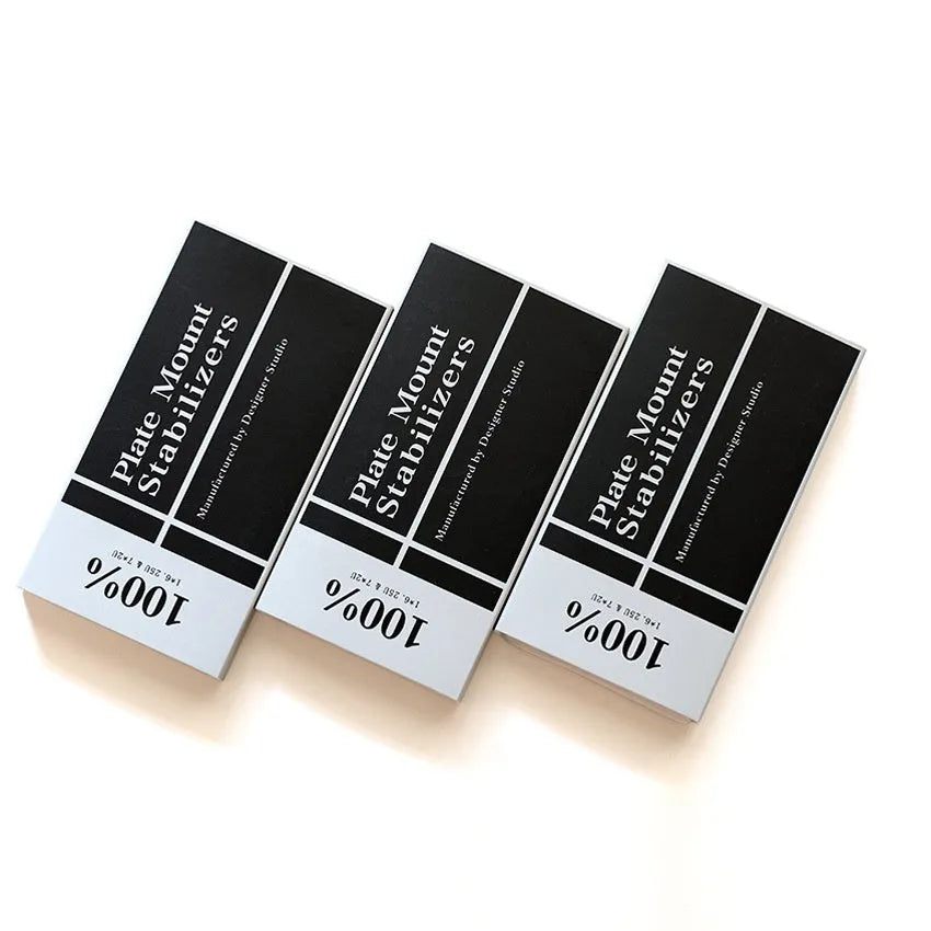 Keyboard stabiliser set in black and milky white colours with 6.25U and 7U size options