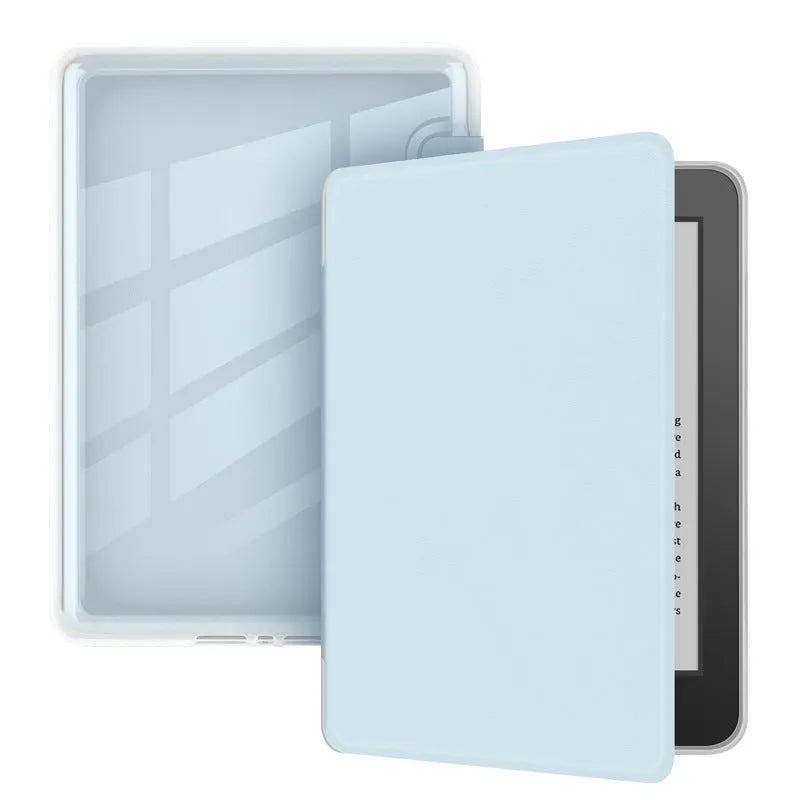 Magnetic acrylic leather cover for Kindle Paperwhite in dark night green flip case