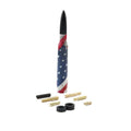 14cm car antenna with American flag and camouflage green design options.
