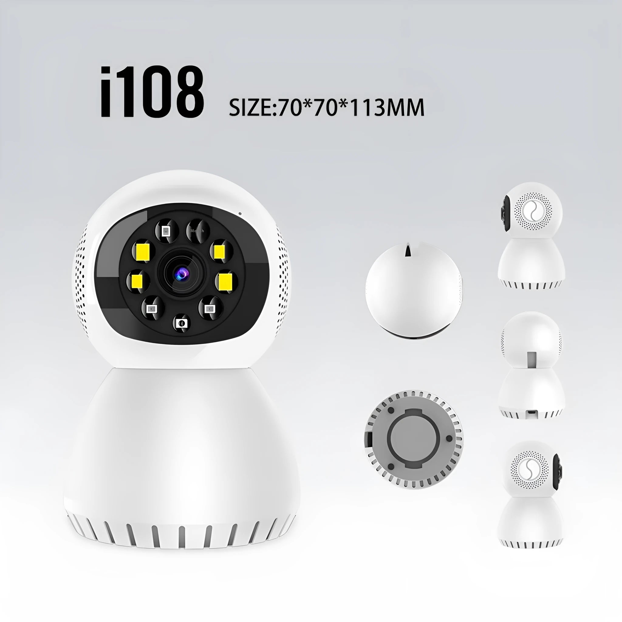 1080p wireless home security camera with compact design for indoor and outdoor monitoring