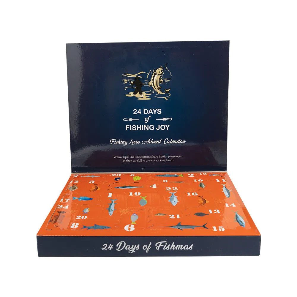 24-piece blind box for Christmas Mino Bog metal fishing set in 01 style colour