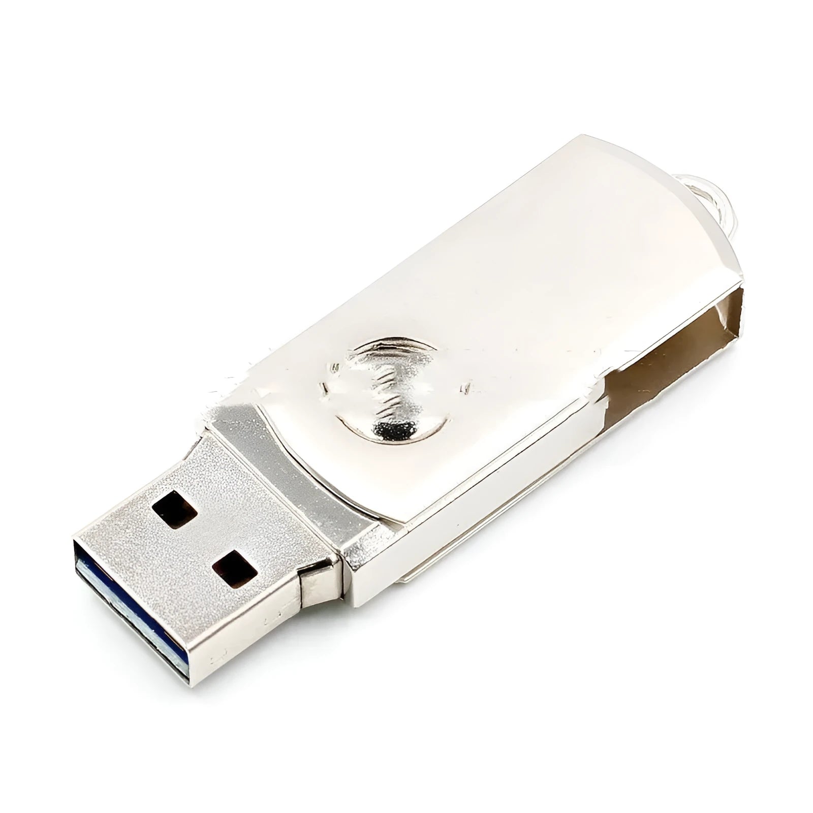 Small green PCB USB module with ATMEGA32U4 chip for microcomputer development.