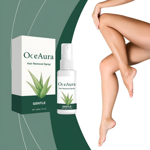30ml bottle of moisturising hair removal spray with aloe and hyaluronic acid