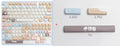 Sea Salt Cat design PBT keycaps set with March layout configuration and 7u supplemental keycaps