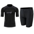 Men's half sleeve quick-dry wetsuit for snorkeling and surfing with matching swim pants