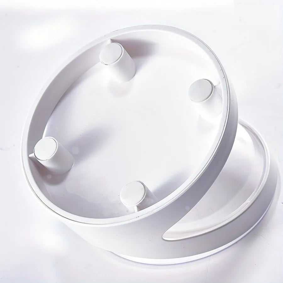Clear elevated cat food bowl with ergonomic tilt design for neck protection