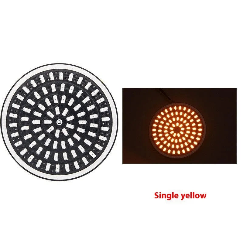 Motorcycle modified steering LED turn signal light front rear 6500K for Harley rubber gel plate 12V