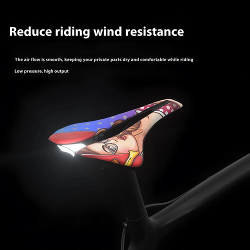Ultra-light EVA bicycle saddle with hollow design and PU leather cover