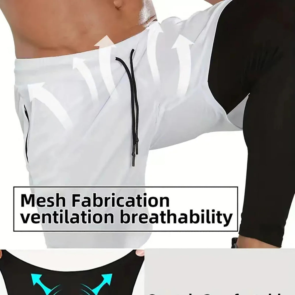 Polyester fibre fitness training running cycling bottoming pants in Army Green, loose fit, side view on mannequin