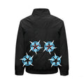 Men's cooling jacket with integrated fan system for outdoor summer work in black or white colours