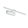 White LED mirror headlight for bathroom with positive white, warm white, and tri-colour dimmable lighting options.