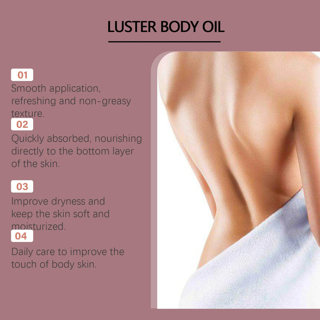 100ml bottle of Gloss Care body massage oil with glycerin and vitamin E