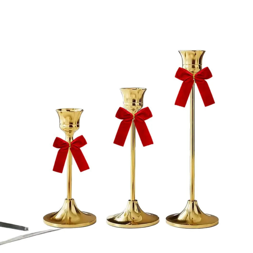 Set of 12 handmade velvet Christmas tree bows in tie-style design, available in multiple colours