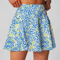 Women's high-waist half-length sports skirt in blue for golf tennis badminton