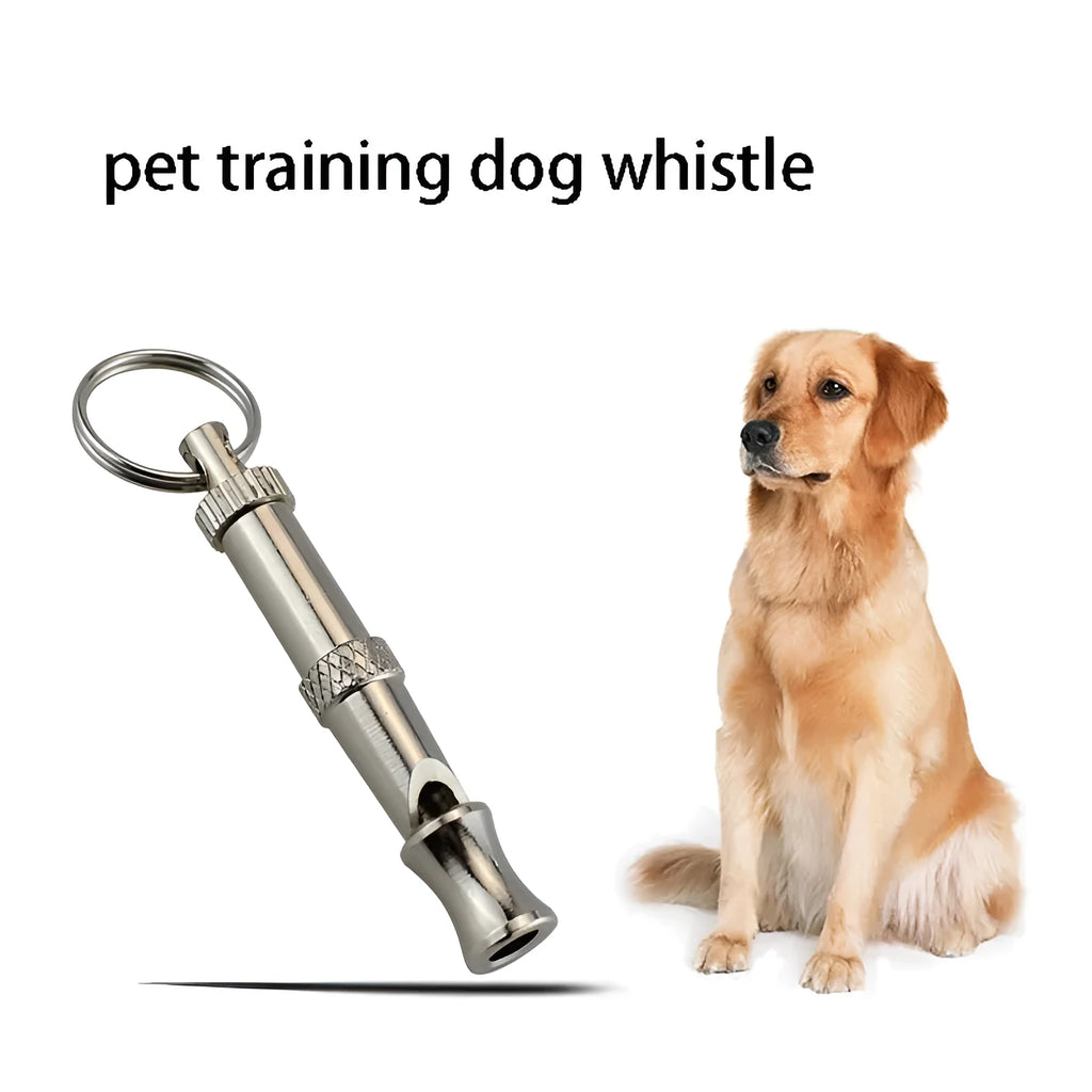 Metallic brass adjustable ultrasonic dog whistle for training and barking control