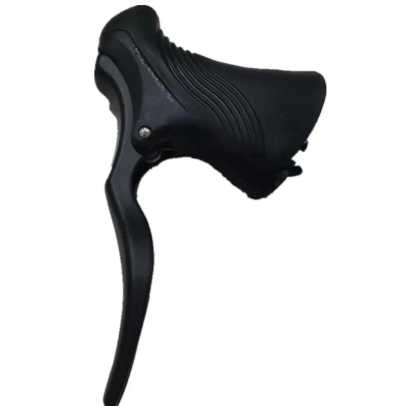 Pair of aluminium alloy road bicycle brake handles in black or black-silver colours